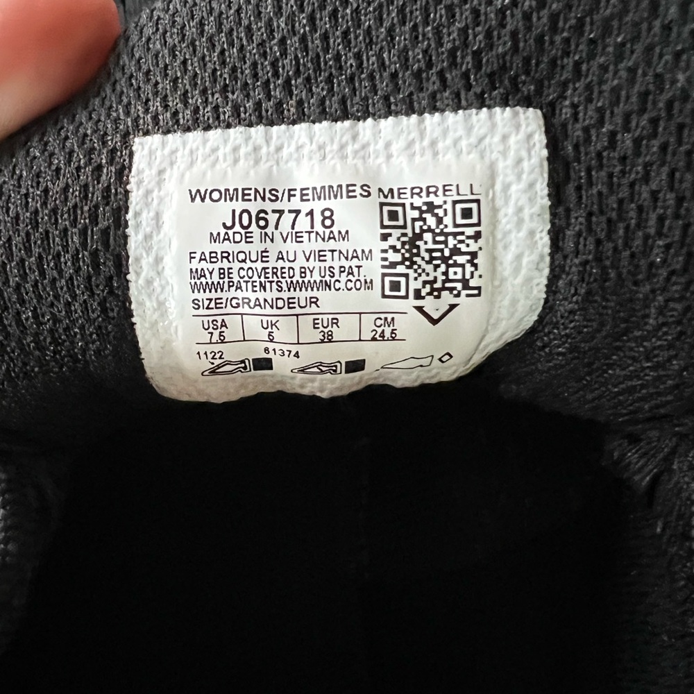 Merrell Vapor  Black Shoes - Picture 3 of 3